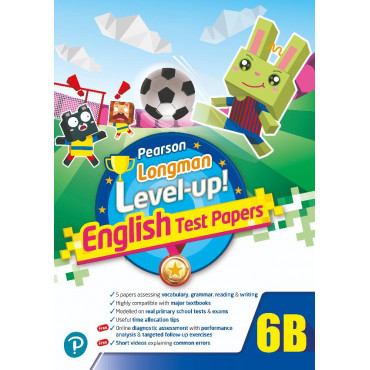【多買多折】PEARSON LONGMAN LEVEL UP! ENGLISH TEST PAPERS 6B