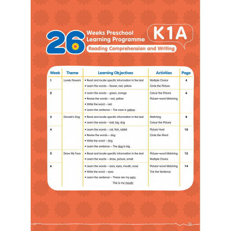【多買多折】26週學前教育系列  幼兒英語  閱讀理解及寫作 K1A