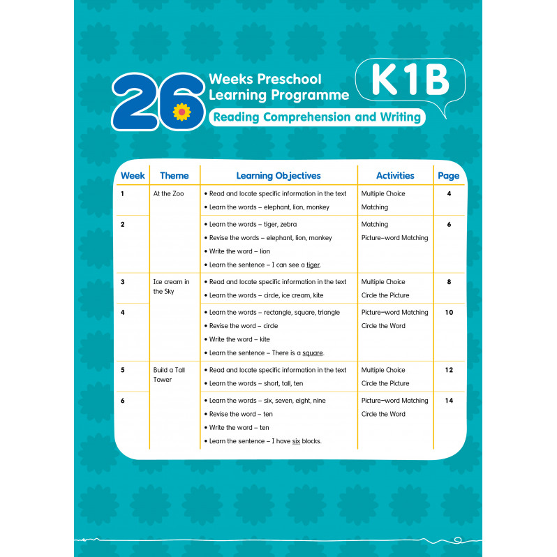 【多買多折】26週學前教育系列  幼兒英語  閱讀理解及寫作 K1B