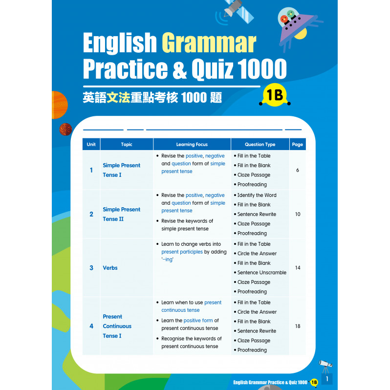 【多買多折】English Grammar Practice & Quiz 1000 1B